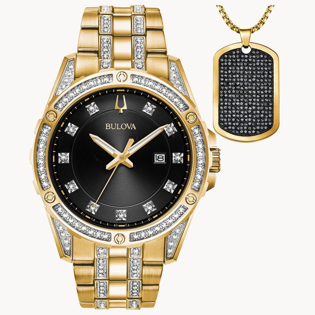 Bulova watch clearance with swarovski crystals