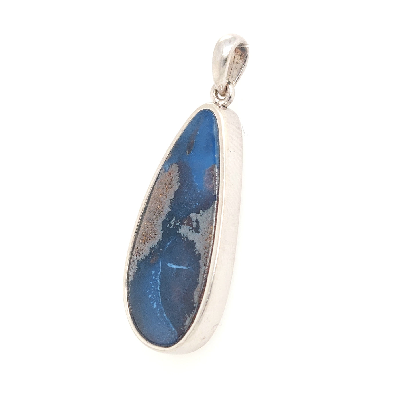 SS Australian Boulder Opal Pendant