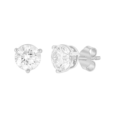 14KW 3.00ctTW RBC F-G/VS2-SI1 Lab-Grown Diamond Stud Earrings