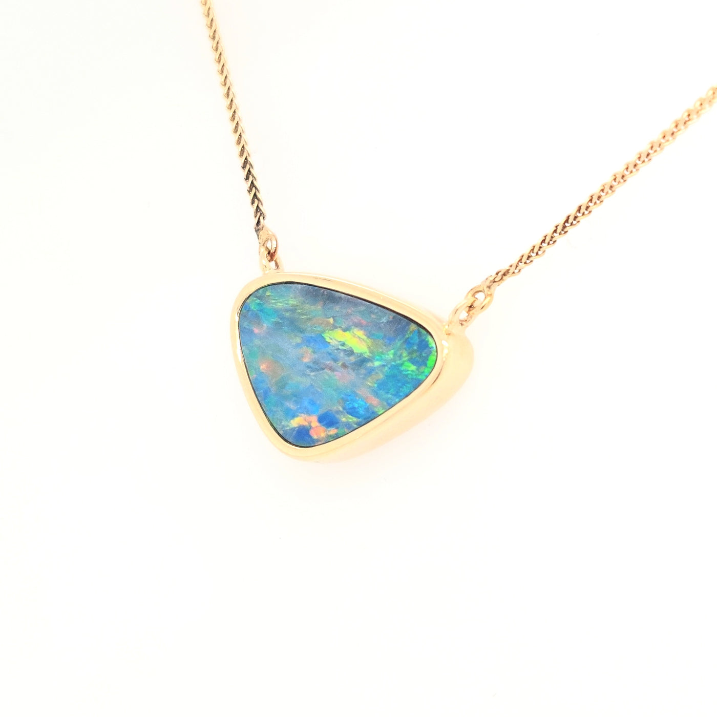 14KY Opal Doublet Necklace