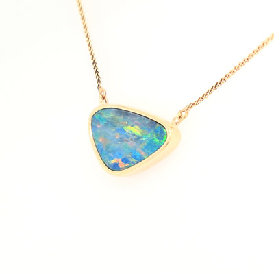 14KY Opal Doublet Necklace