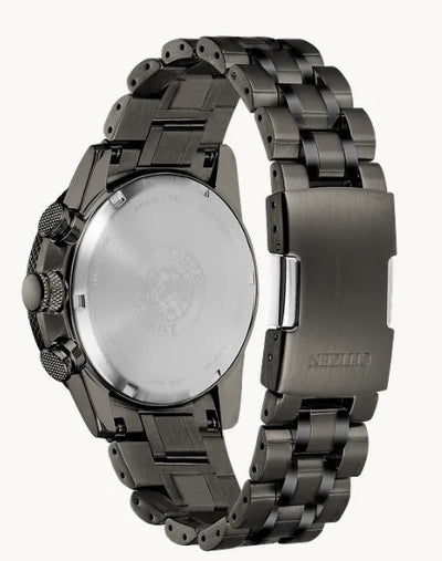 Gent's Citizen Eco-Drive "Nighthawk" Watch with Slate Dial