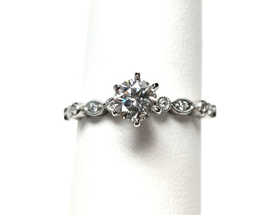 14KW 0.61ctTW Diamond Engagement Ring