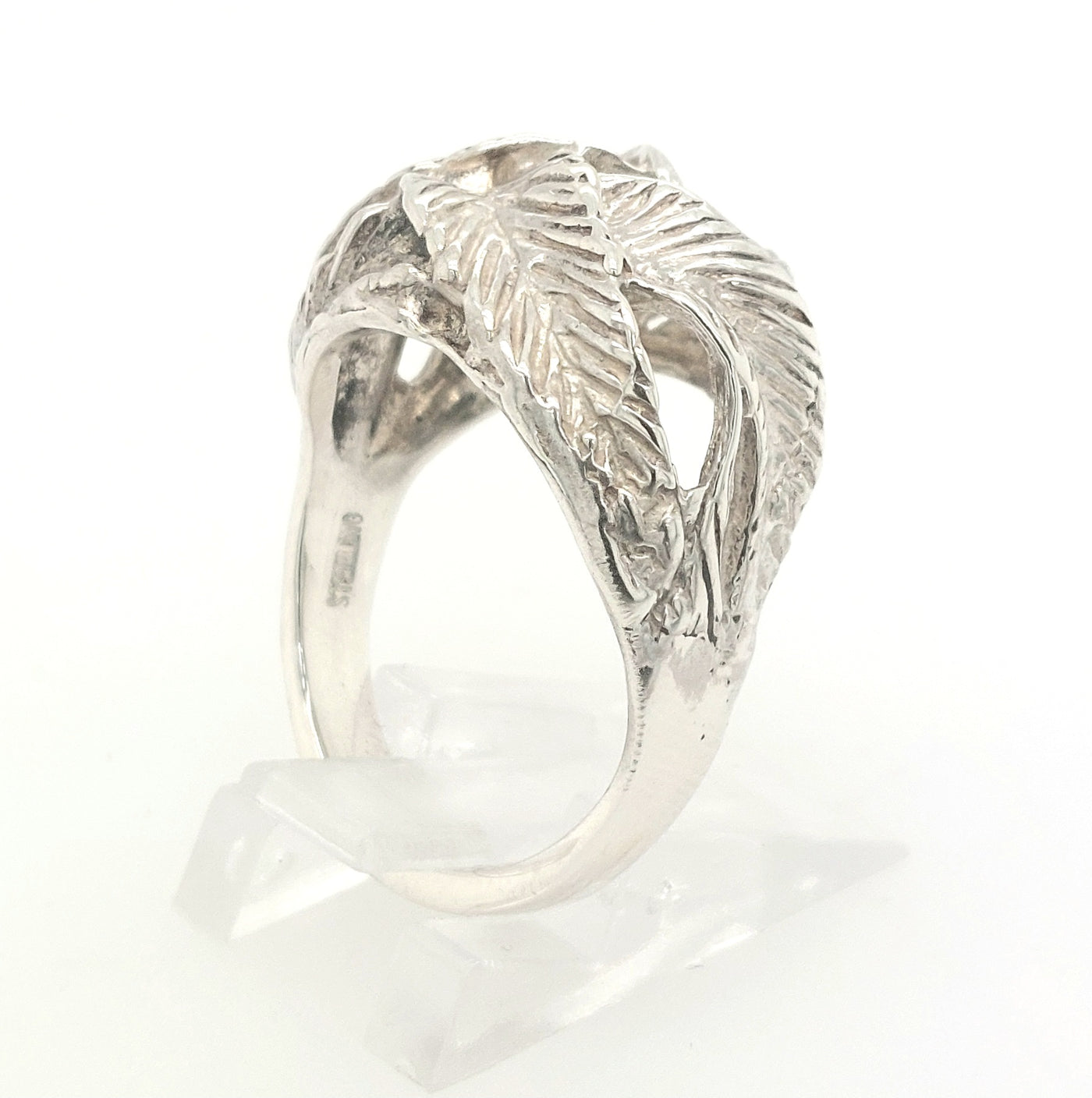 SS Leaf Ring Size:7