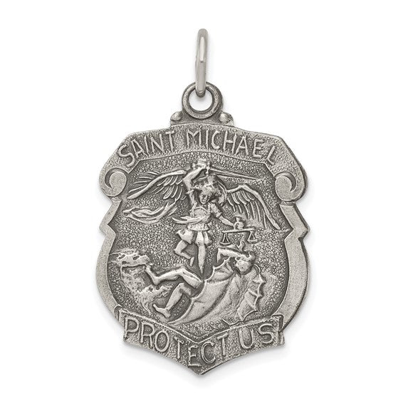 Sterling Silver St. Michael Badge Medal