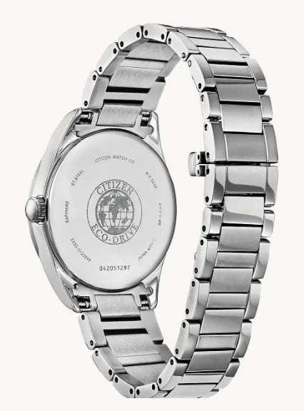 Lady's Citizen Eco-Drive "Arezzo" Watch with Silver Diamond Accent Dial