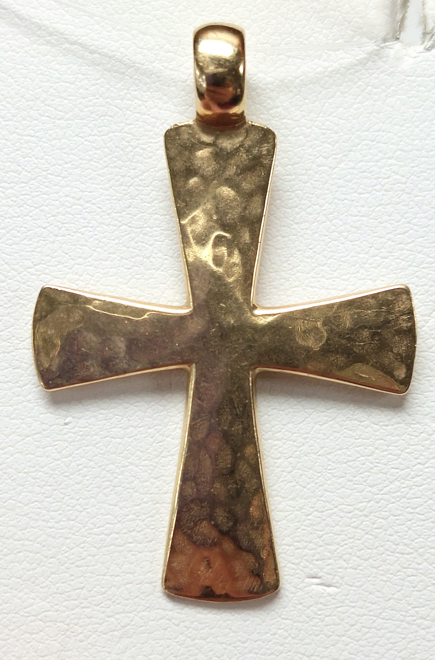 14KY James Avery Hammered Cross Pendant