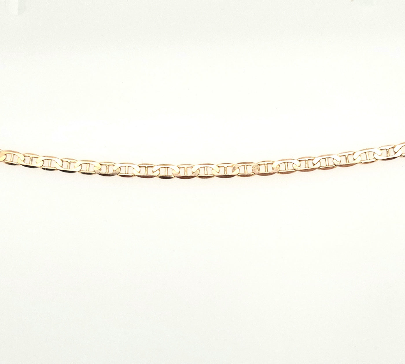 14KY 3.3mm Anchor Link Bracelet 8.25 inch