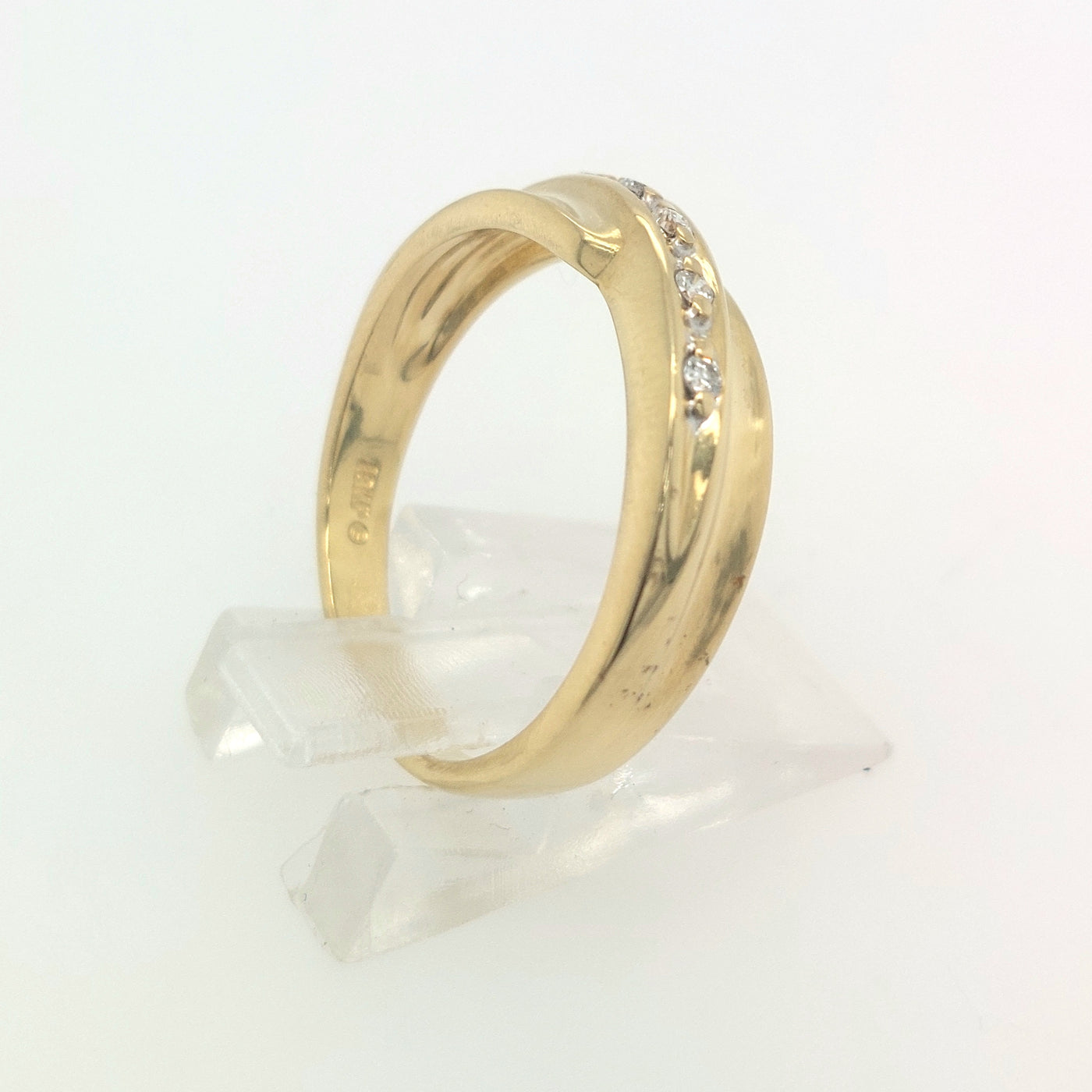 18KY 0.25ctTW H-I/SI Diamond Wedding Band