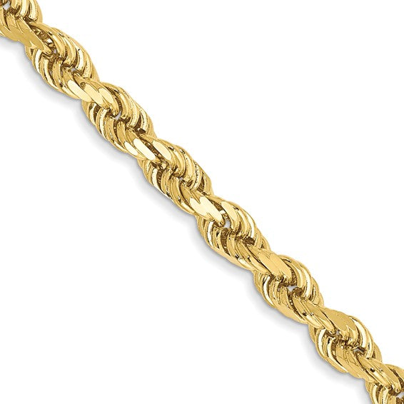 14KY 3.0mm D/C Rope Chain with Barrel Clasp