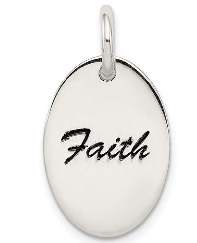 Sterling Silver Faith Pendant