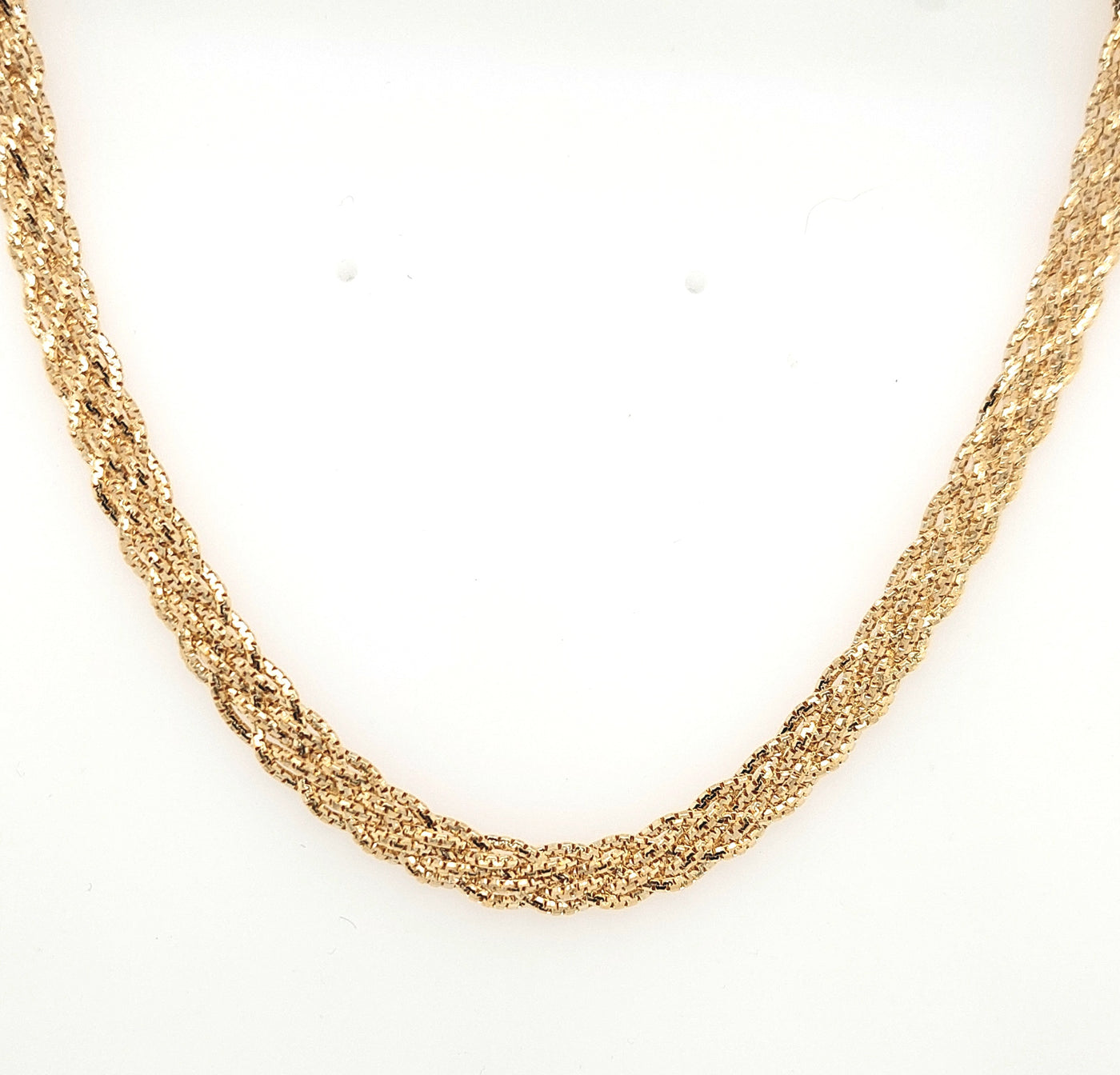 14KY Stunning Interwoven Necklace 5mm Length:18.5in