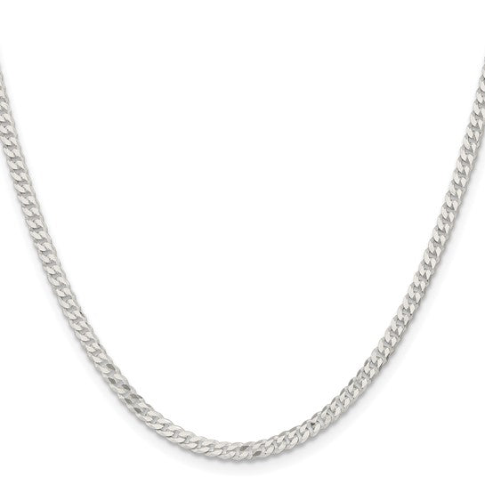 Sterling Silver 3.15mm Flat Curb Chain 24in