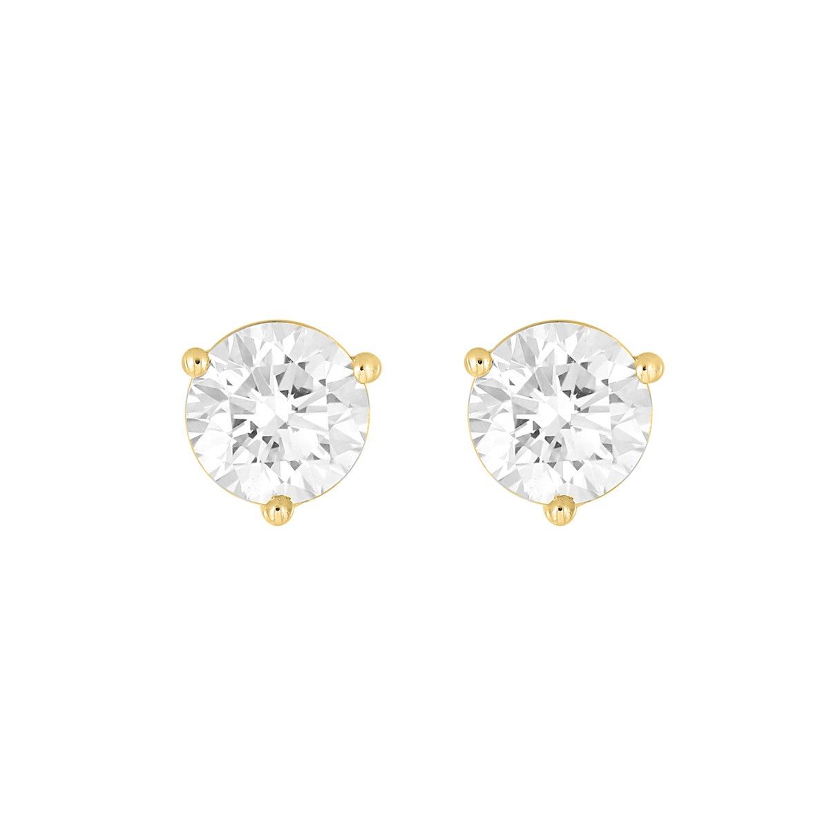 14KY 4.00ctTW RBC F-G/VS2-SI1 Lab-Grown Diamond Stud Earrings