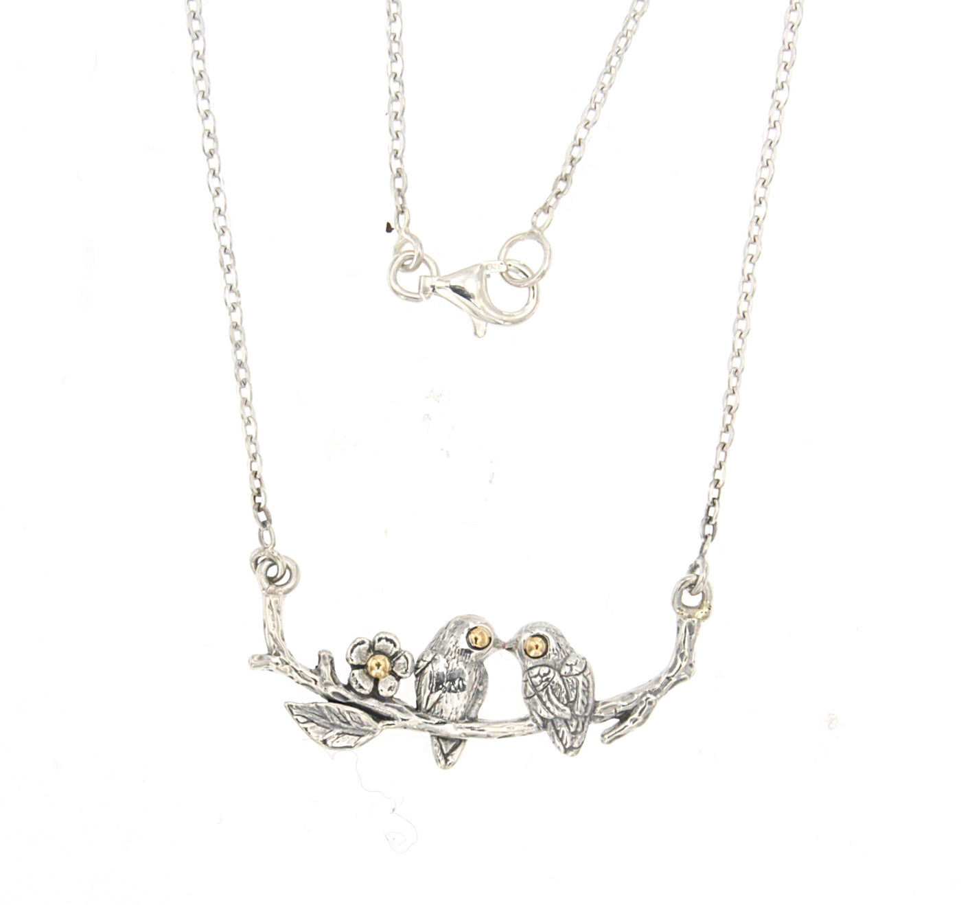 Sterling Silver and 18K "Sweet Songbirds" Necklace