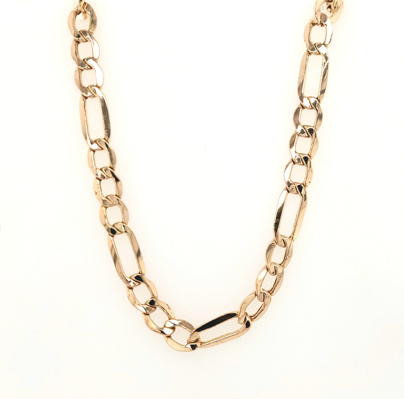 10KY 6.5mm Hollow Figaro Chain Length:22in Gram Weight:11.6g