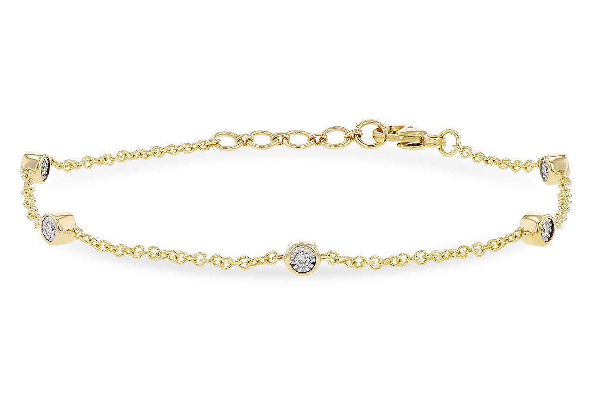 14KY Diamond Station Bracelet