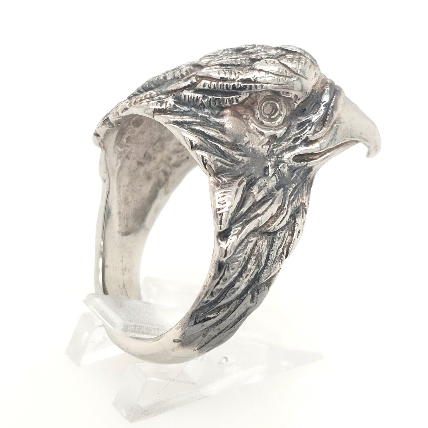 SS Eagle Head Ring Size:9