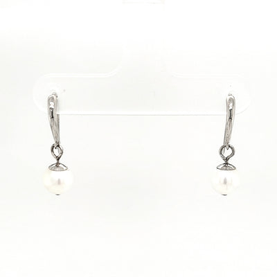 14KW 6.50mm Pearl Drop Earring Pair