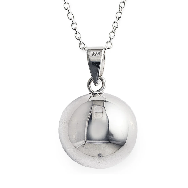 Sterling Silver Musical Ball Pendant (Chain not included)