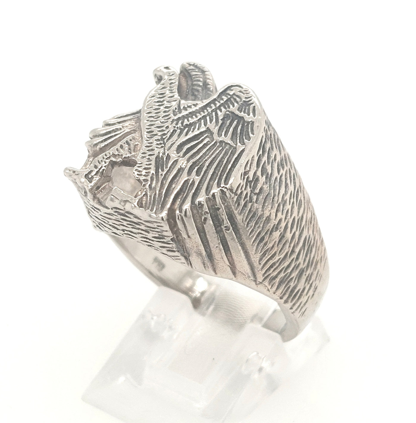 SS Standing Eagle Ring Size:9