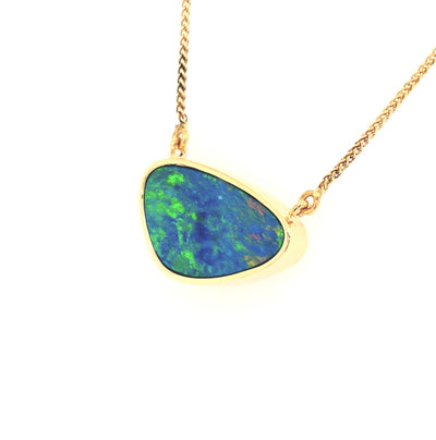 14KY Opal Doublet Necklace