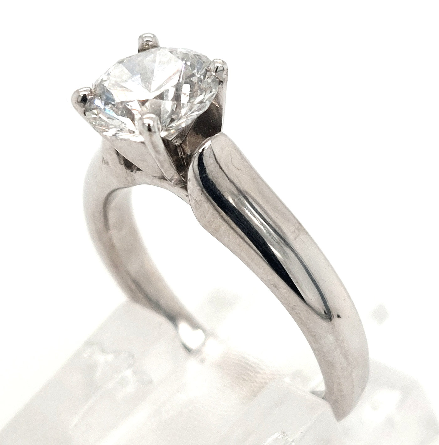 14KW Natural Diamond Solitaire Engagement Ring 1.02ct