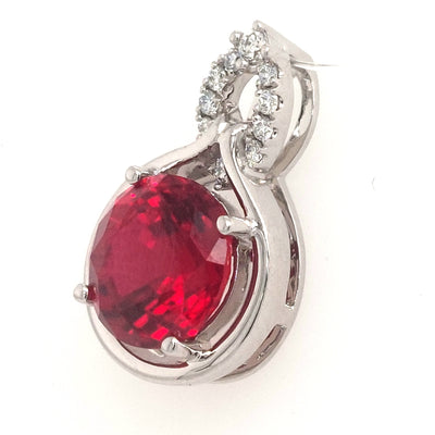 14KW Chatham Lab-Grown Ruby Pendant