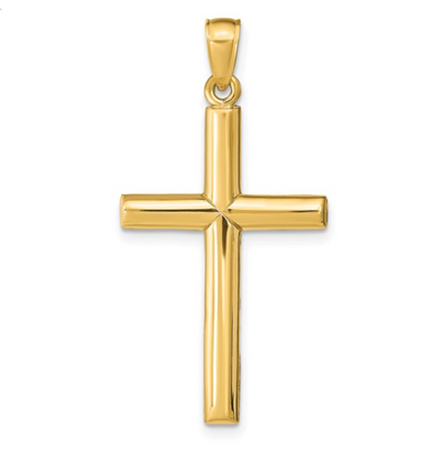 14K Polished Cross Pendant