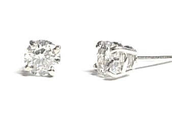 14KW 0.65ctTW RBC Diamond Stud Earrings