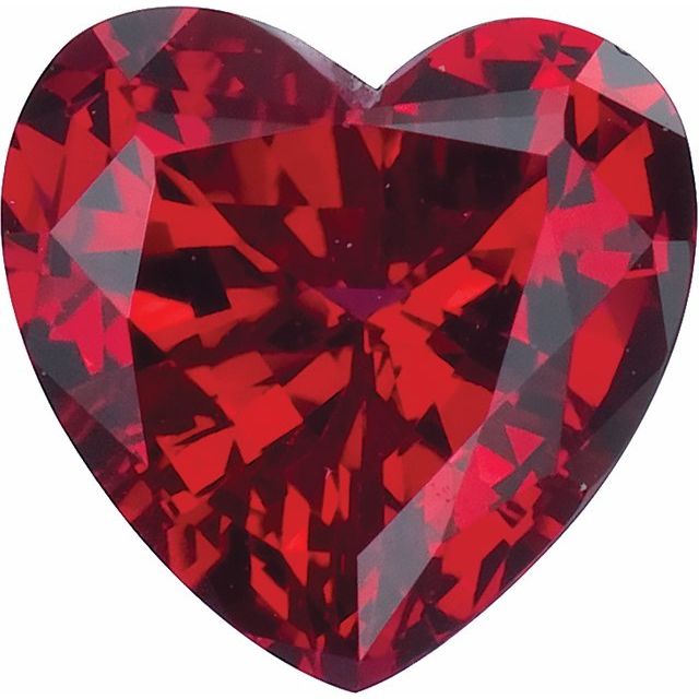 6.5x7mm Heart Shaped Loose Lab Created Ruby