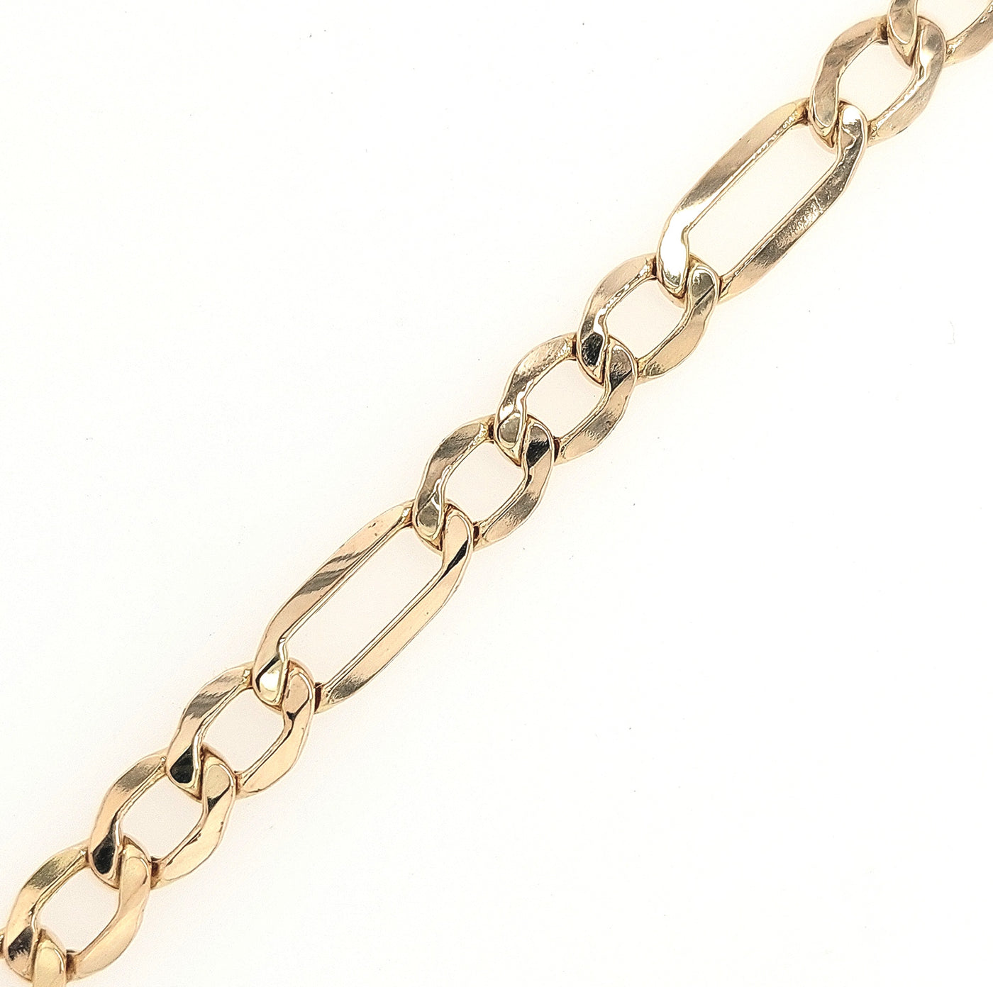 10KY 6.5mm Hollow Figaro Chain Length:22in Gram Weight:11.6g