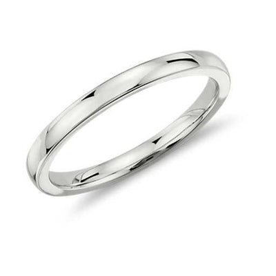 14K White Gold 4mm Wedding Band Size: 4
