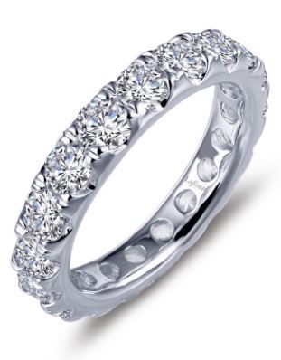 SS 3.23ctTW Lafonn LaSSaire Eternity Band Size:7