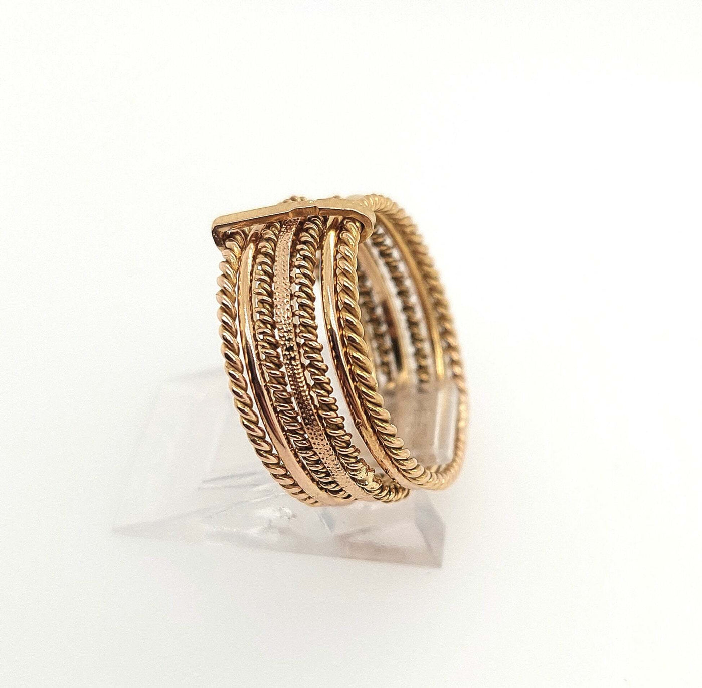 14K Yellow Gold Multi Stackable Ring