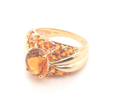 14K Yellow Gold Citrine Fashion Ring