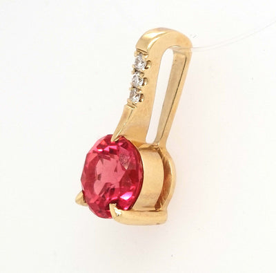 14K Yellow Gold Chatham Padparadscha Pendant