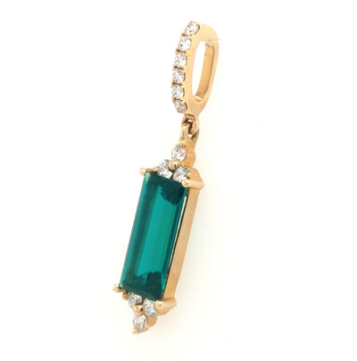 14K Yellow Gold Chatham Emerald Pendant