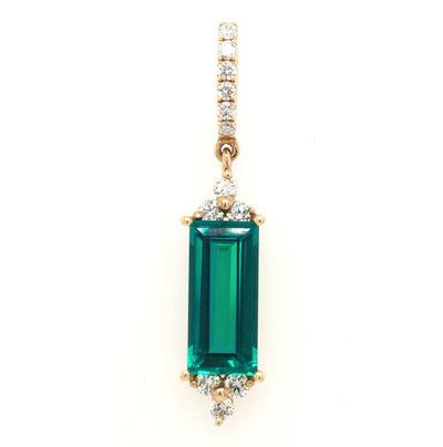 14K Yellow Gold Chatham Emerald Pendant