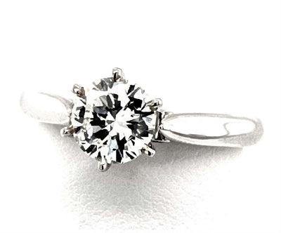 14K White Gold RBC Diamond Engagement Ring