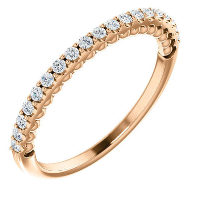 14K Rose Gold Diamond Wedding Band
