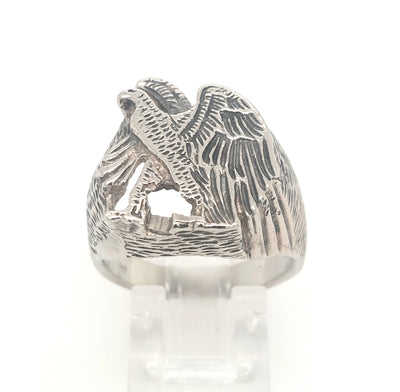 SS Standing Eagle Ring Size:9