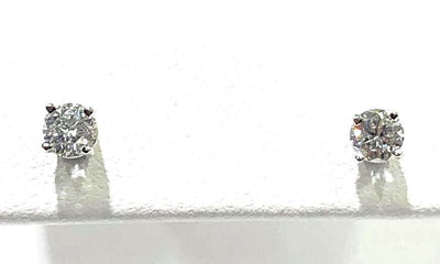 14K White Gold Diamond Stud Earring Pair 0.31ctTW