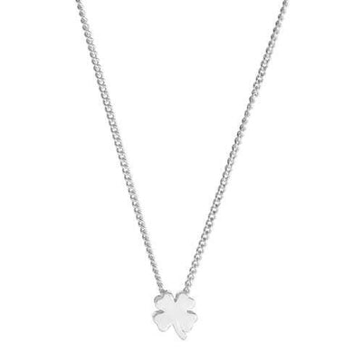 Platinum Finish SS Clover Pendant on 18" Chain