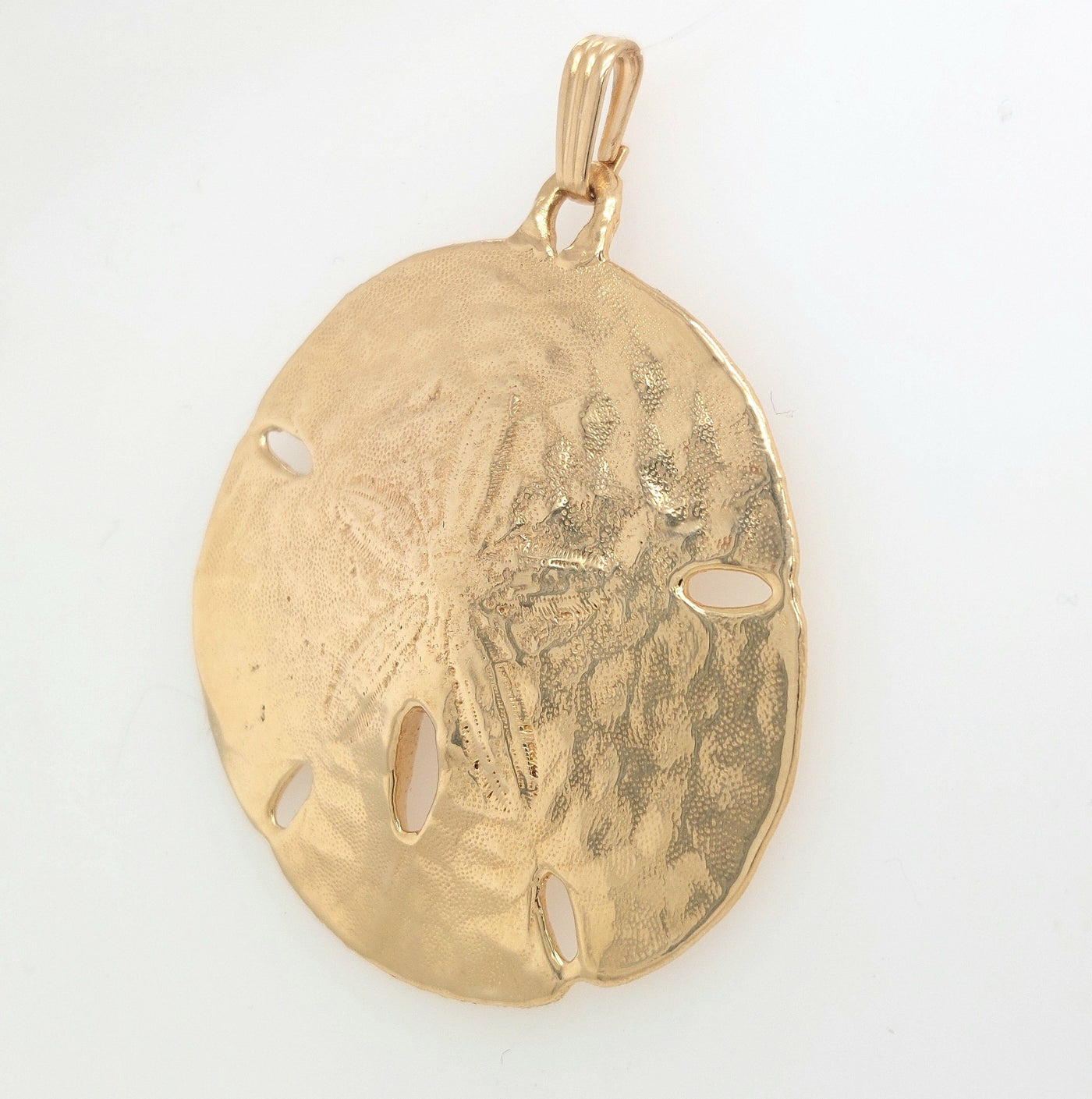 14K Yellow Gold Sand Dollar Pendant