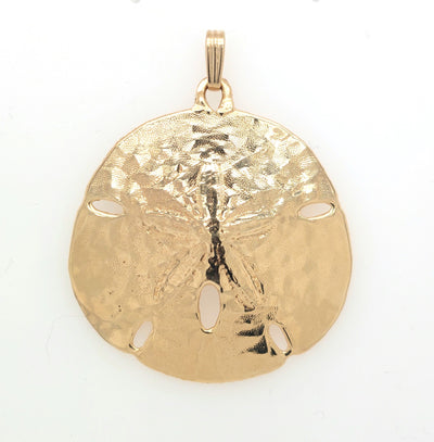 14K Yellow Gold Sand Dollar Pendant