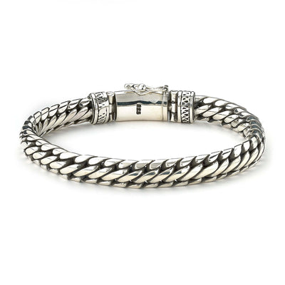 SS 10mm Woven Chain "Terzetto" Bracelet