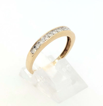 14K Yellow Gold RBC Diamond Wedding Band w/ approx 0,30ctTW H-I/SI2-I1 Size:7
