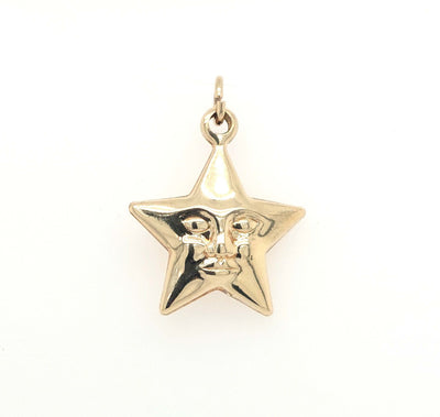 14K Yellow Gold Star Charm 1.3g
