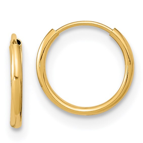 14K Yellow Gold Madi K EndleSS Hoop Earring Pair